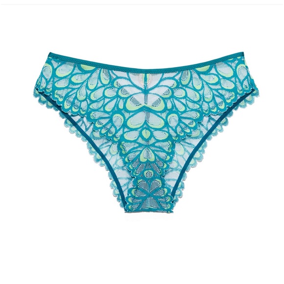 Savage X Fenty Blue & Kelly Green Savage Not Sorry Panty & Mesh Bikini Bundle - Picture 4 of 13